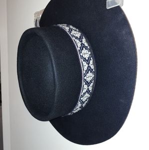Wool Felt Flat Brimmed Hat